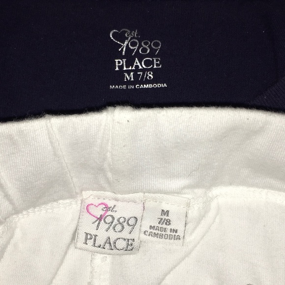 🍉 Children’s Place 2 Piece Outfit T-shirt and White Skirt Skort 4th of July - Picture 9 of 9